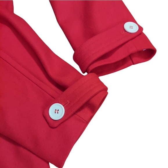 Modcloth Red Mod Belted Car Coat NWT - Picture 7 of 16